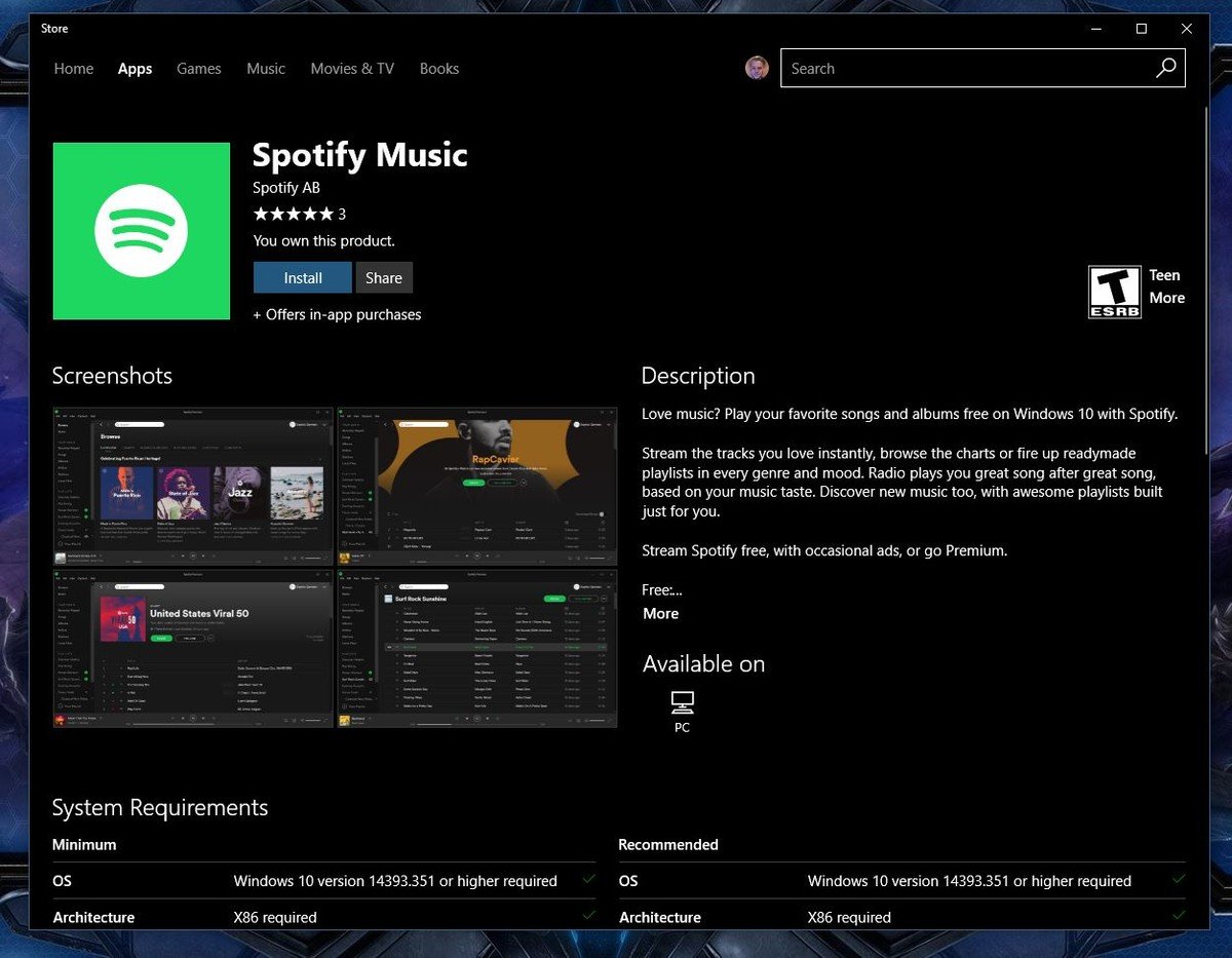 Spotify download for surface pro 7